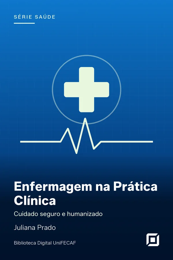 Capa do livro Enfermagem na Prática Clínica, de Juliana Prado